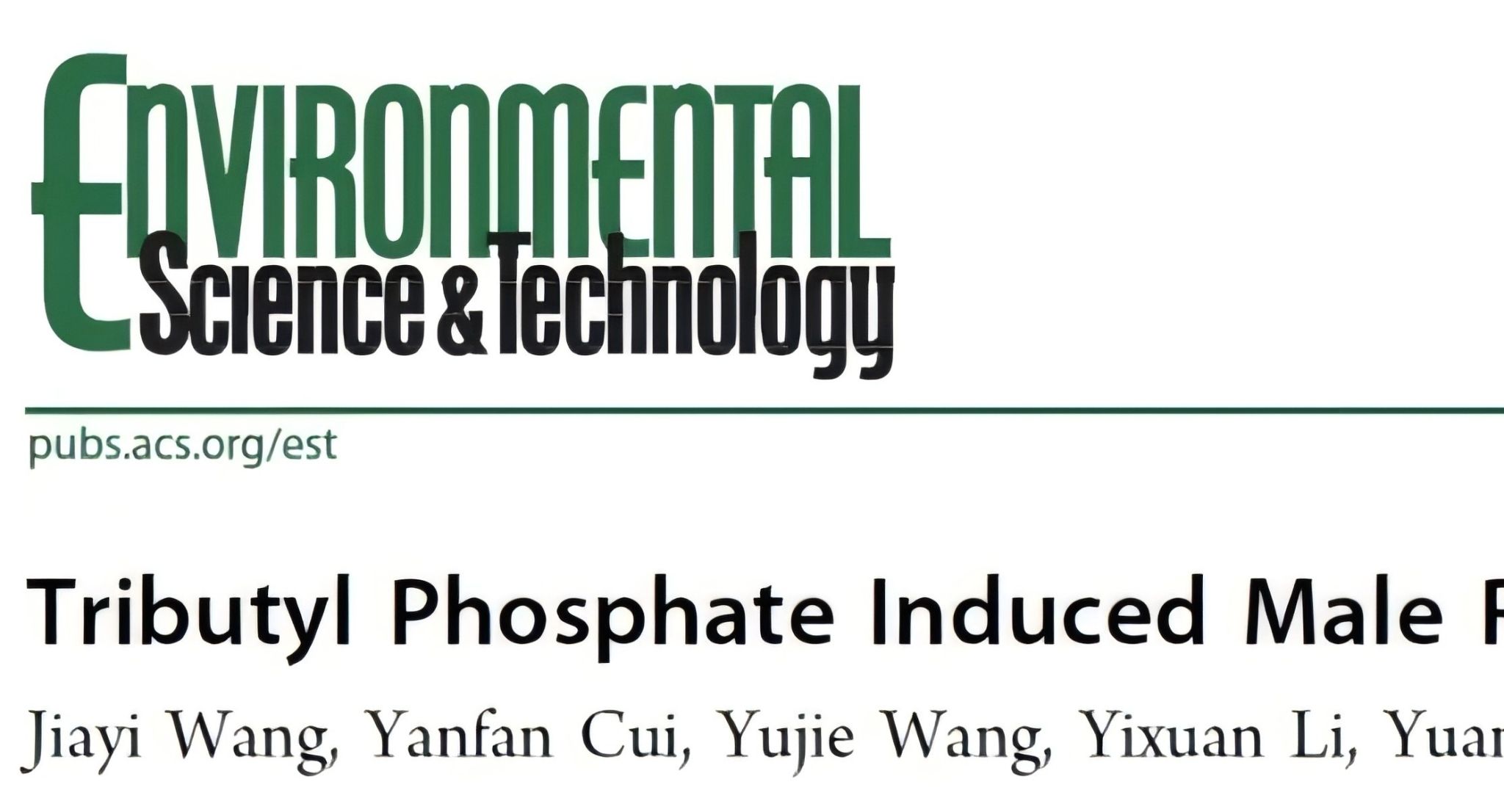 南昌大学生物医学创新研究院罗韬研究员团队在《Environmental Science & Technology》发表最新研究成果